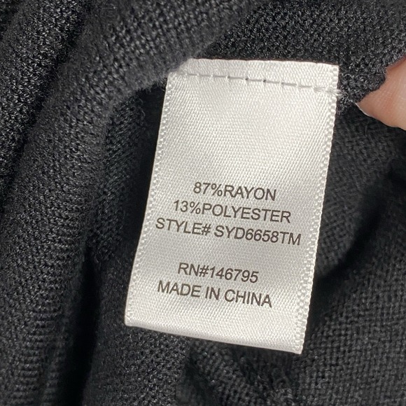 Dee Elly Womens Black White Knitted Two Piece Mini Skirt Set Size XL Crop Top Jr - Picture 15 of 15